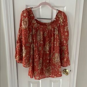 Floral Red Women's Top
